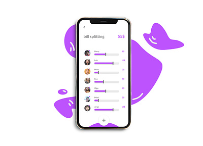Mobile App | Bill Splitting app application design digital application digital design minimal mobile app mobile application mobile design product design ui ux web web design