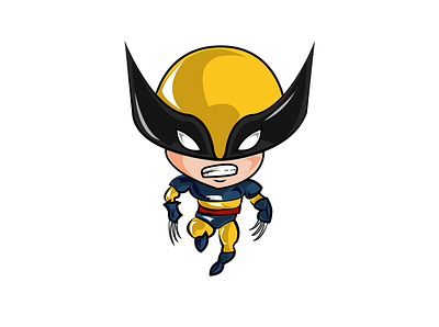 Wolverine Chibi Illustration adobe illustrator avengers chibi design illustration logan superhero vector wolverine xmen