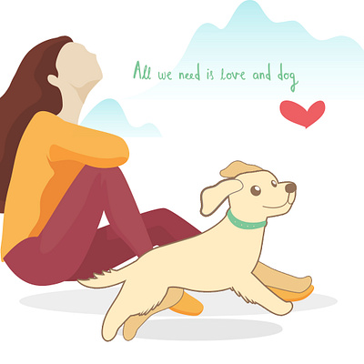 All we need is love and dog 2d adobe illustrator animation branding character design icon identity illustration vector