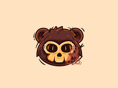 The Bear And Spooky Mask illustration