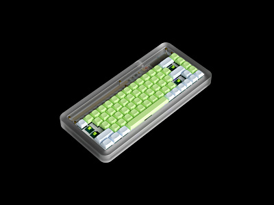 Discipline 65 3d c4d cherry cinema4d design hardware illustration industrial keyboard keycap model mx octane pcb poly product product design render switch