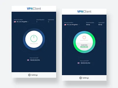 VPN App - Dark Version app clean dark design hosting mobile ux vpn