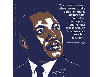 Martin Luther King Jr. art black lives matter blm digital art digital illustration illustration limited colour palette limited colours martin luther king martin luther king jr portrait portrait art portrait illustration quote