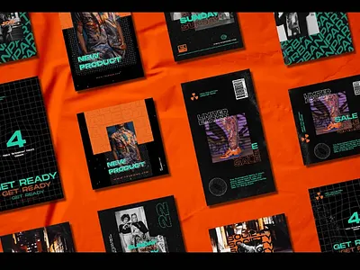 Instagram Template branding editorialdesign fashion haul hypebeast instagram story instagram template instagramfeed layout design modern neon simple social media streetwear typhography youth
