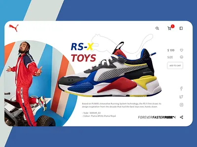 Puma Sneaker Preview adobexd puma shopping sneakers uidesign uiux webdesign
