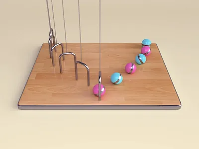 Balls 3d abstract animation balls design loop oddly render satisfying webshocker wood