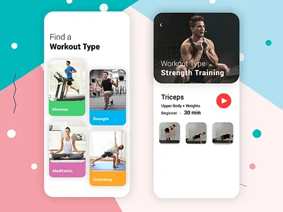 Fitness App with In- Built Digital Trainer android app androidapp app designing app development b2cinfosolutions covid 19 fitnessapp illustration ui
