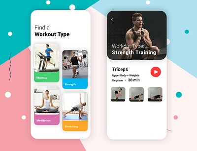 Fitness App with In- Built Digital Trainer android app androidapp app designing app development b2cinfosolutions covid 19 fitnessapp illustration ui