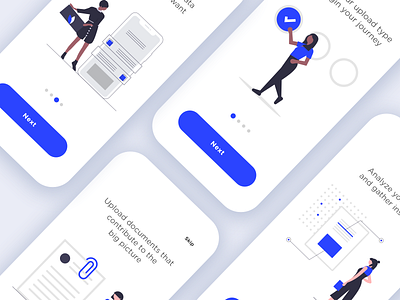 Mobile App Walkthrough app app sign in design flat design flat illustration illustration minimal minimalist mobile app ui ui design ux ux design vector walkthrough