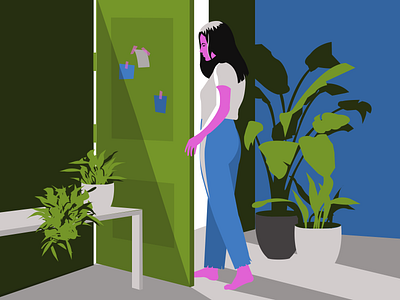 Lets go outside branding clean design flat illustration illustration woman illustration