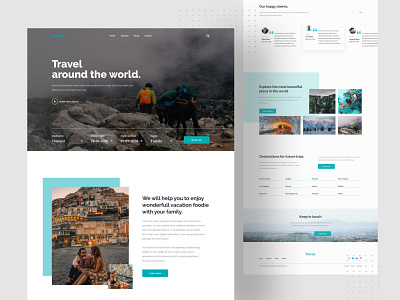 Travel Agency landing Page agency landing page agency website branding covid 19 creative minimal design minimal website minimalist modern ui modern website travel agency travel website typogaphy ui website uidesign uiux web design webdesign website website design