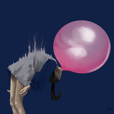 Bubble album art character character design cover art design digital art digital illustrator digital painting fashion illustration flat illustration print