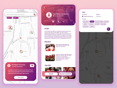 Apps to find NGO near your location app application application ui design mobile ui ui ux ux ui ux design uxdesign