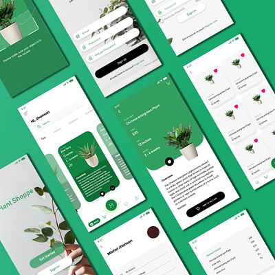 Plant Shoppe UI Design app design illustration ui ux