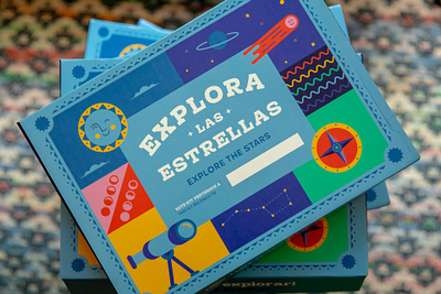 Explora las estrellas activity kit astronomy bilingual packaging planetarium print science stars stem unc