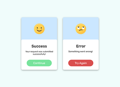 Success & Error #Daily UI 011 design flat ui vector