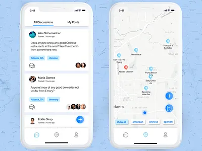 Social Restaurant Curation App app design ui ux