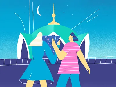 Kazan' editorial illustration flat illustration illustrator minimal vector