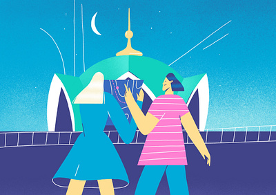 Kazan' editorial illustration flat illustration illustrator minimal vector