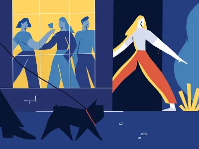 Bar 8 / Friendship app editorial illustration flat illustration illustrator minimal vector