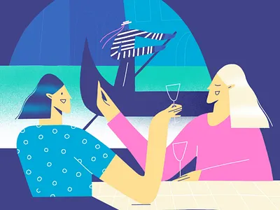 Venice flat illustration illustrator minimal vector