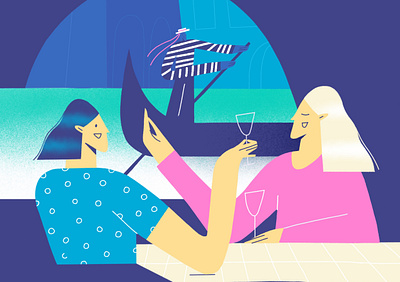 Venice flat illustration illustrator minimal vector