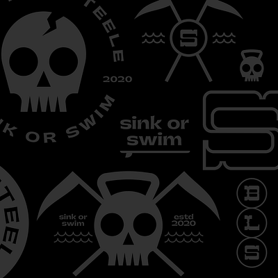 Built Like Steele -- Badges + Logos branding design icon illustration logo minimal skull skull logo