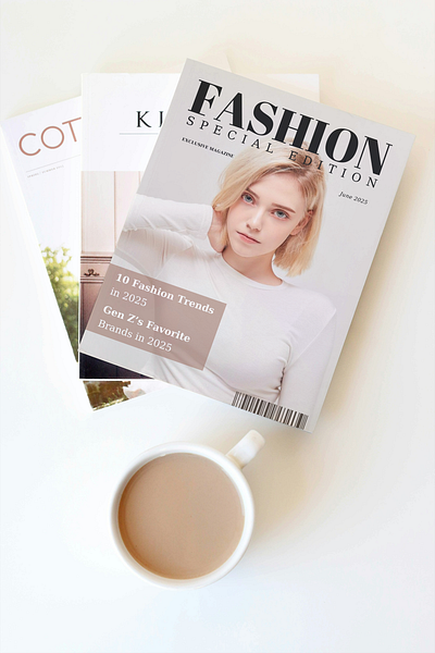 Fashion Special – Clean & Modern Editorial Design branding editorial design fashion fashion design graphic design magazine magazine cover minimal print design typography ux