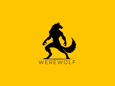 Werewolf Logo black wolf branding design full moon logo game graphic design illustration logo strong top wolf ux vector werewolf werewolf logo werewolf logo design white wolf wolf wolf logo wolves wolves logo design