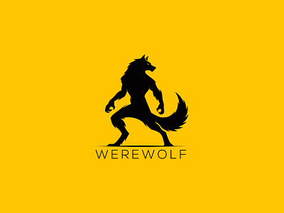 Werewolf Logo black wolf branding design full moon logo game graphic design illustration logo strong top wolf ux vector werewolf werewolf logo werewolf logo design white wolf wolf wolf logo wolves wolves logo design