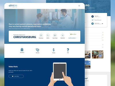 VelocityCare - Urgent Care Website drupal healthcare ui urgent care ux