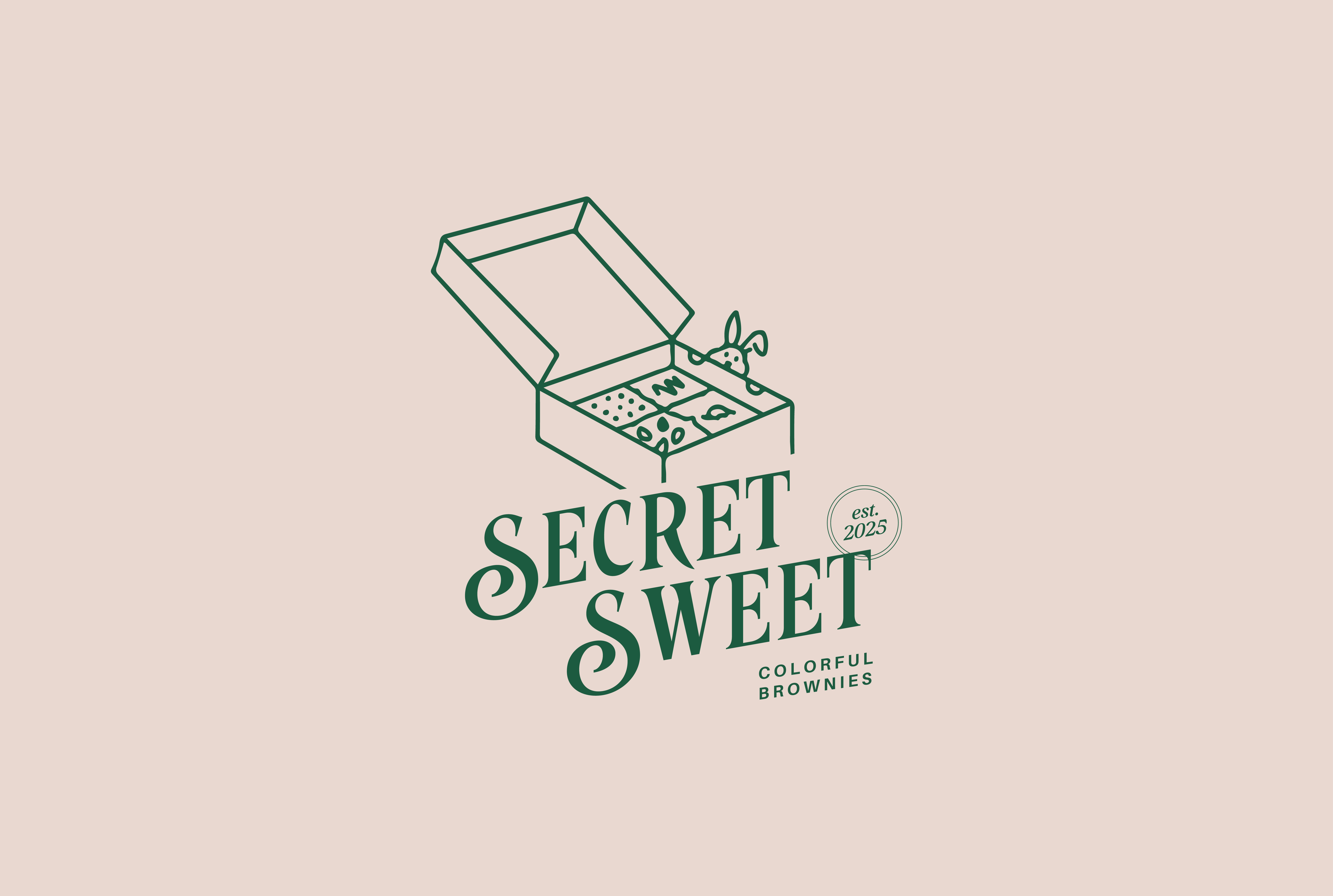 Secret Sweet Logo brand logo branding business logo cafe style logo graphic design hand drawn style logo illustration logo design minimal design vector