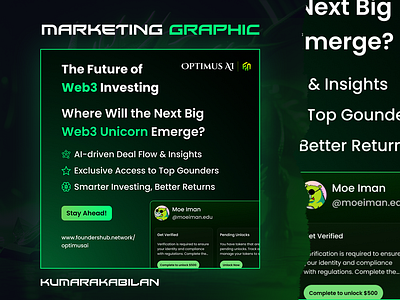 Optimus AI - Marketing Graphic advertisement branding graphic design web3