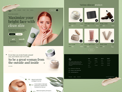 Landing Design for a Natural Skincare Brand 🌿