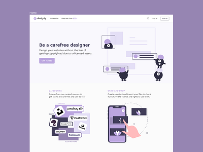 designly - Landing Page figma landing page undraw user interface uxui web mockup