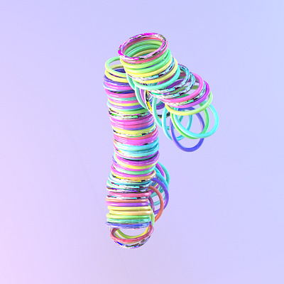 Falling Rings 3d render 3d rendering c4d cinema4d cinema4dart colorful design render render art