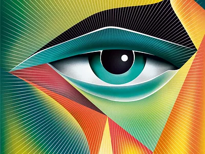 Green-Blue eye design bold design eyes geometric illustration graphic graphic design green illustration vector vector art vector illustration