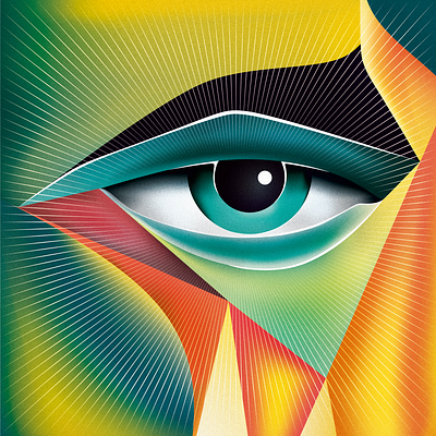 Green-Blue eye design bold design eyes geometric illustration graphic graphic design green illustration vector vector art vector illustration
