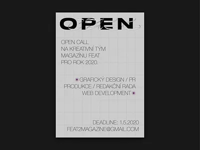 FEAT 2 Open Call Poster editorial editorial design graphic design grid grid design helvetica lettering open call opentype poster poster art poster artwork poster design print type art type poster typographic typographic poster typography typograpy poster