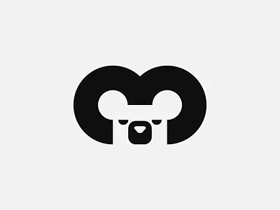 Bear for "Number 3" animal bear geometric geometry illustration logo mark modern negative space number number 3 symbol