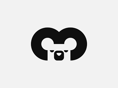 Bear for "Number 3" animal bear geometric geometry illustration logo mark modern negative space number number 3 symbol
