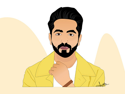 Ayushmann - Celebrity Illustration actor artwork bollywood celebrity design vector vector art vector illustration