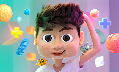 Boy 3d 3d art boy cartoon cg art cgi character corona design illustration monster zbrush