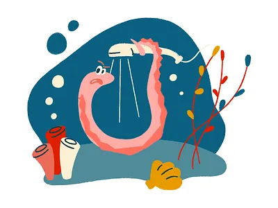 Sea life illustrations design fish graphic design illustration illustrator interface illustration sea vector vector illustration