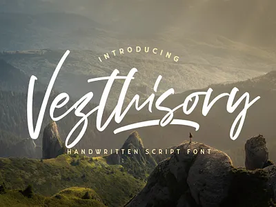 Vezthisory - Handwritten Font calligraphy casual classy elegant feminime handdrawn handlettering handwritten ligature logotype luxury modern signature stylish whimsical