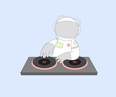 Space DJ animation branding character character design design illustration illustrator ui vector vector illustration