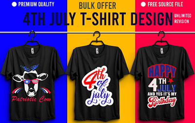 4th July T-Shirt Design illustration t shirt art typography typography art