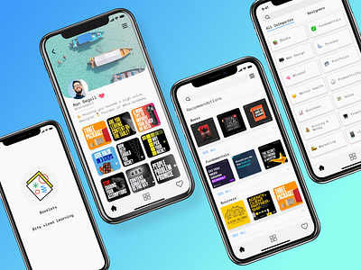 Booklets app clean ui design mobile app mobile ui reading app ui ui design uiuxdesign user interface design visual design