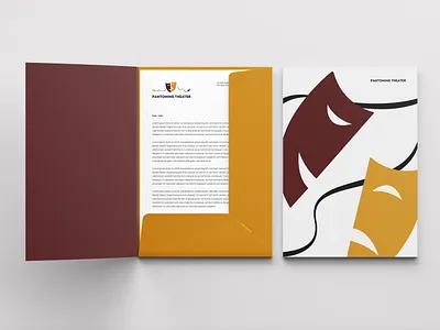 Pantomime Theater Corporate Identity a4 paper a4 size design folder identity branding identity design illustraion illustration art logo theatre