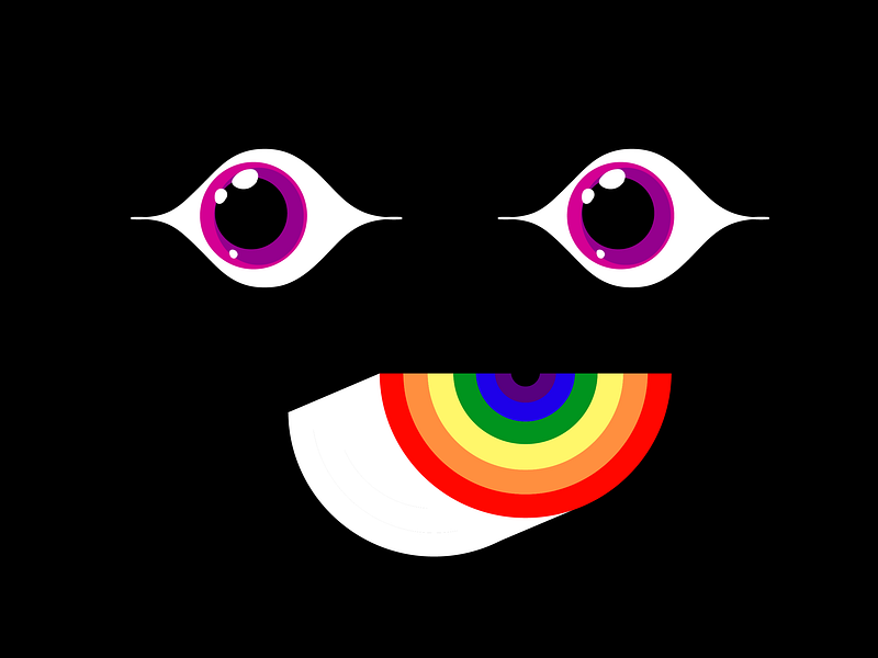 Pride Concept eyes face illustration mouth pride rainbow